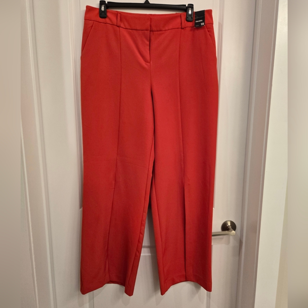 Elegant Red Women's Palazzo Pants